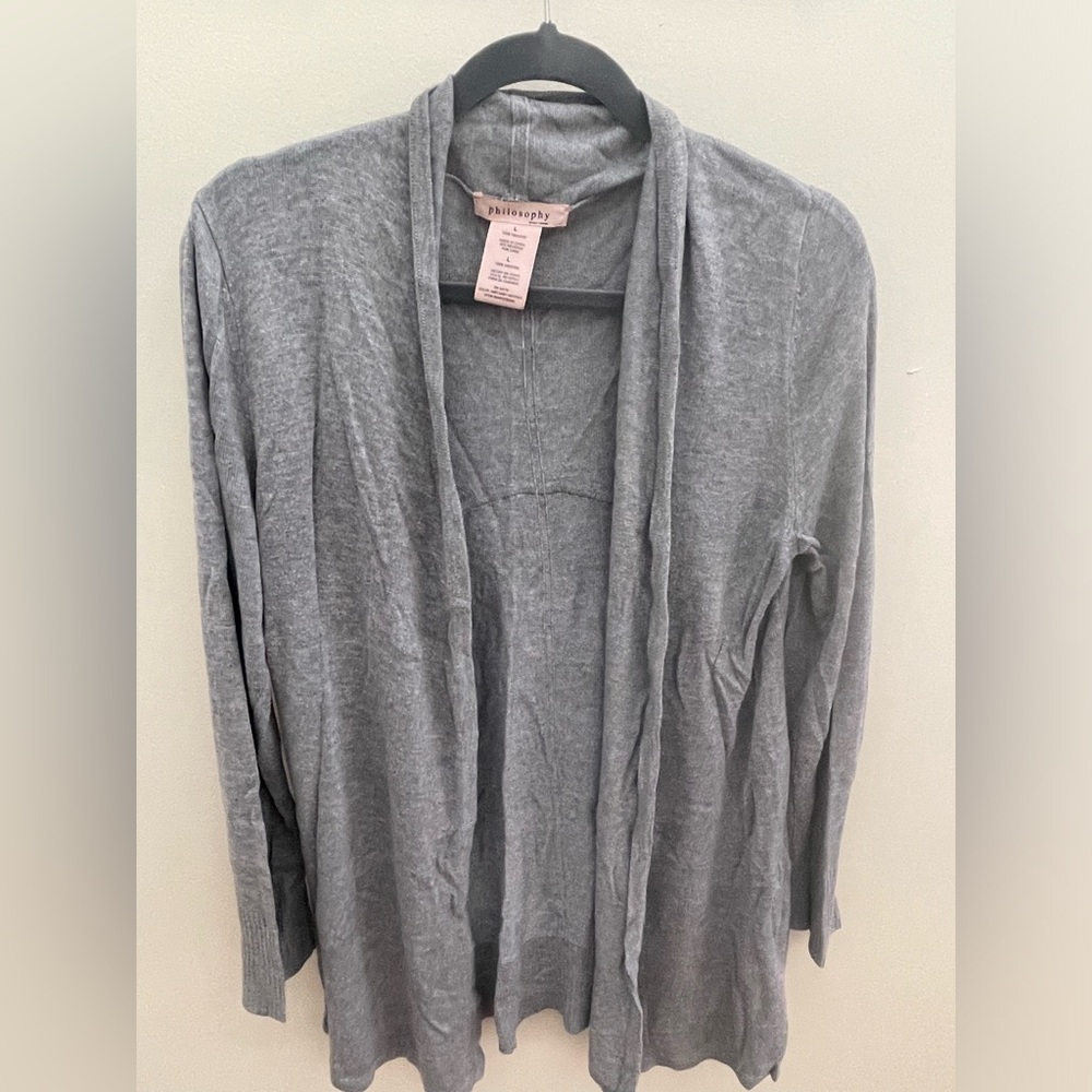 Lightweight gray cardigan